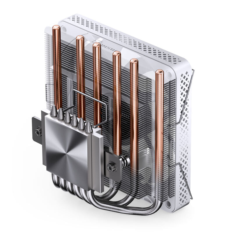 Jonsbo HP600 CPU-kjøler RGB 120 mm hvit detalj av bunnplate
