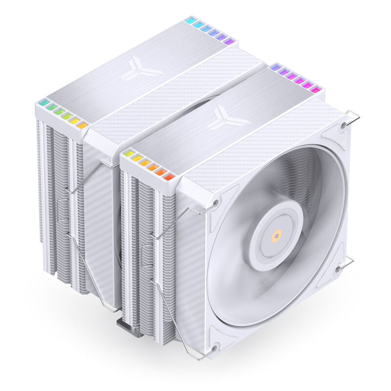 Jonsbo HX6280 CPU-kjøler dobbelttårn PWM RGB 130 mm hvit forfra