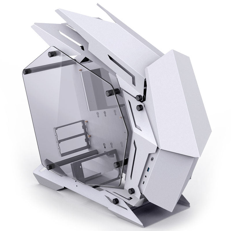 Jonsbo MOD3 Mini Micro-ATX showcase-kabinett herdet glass hvit bakside