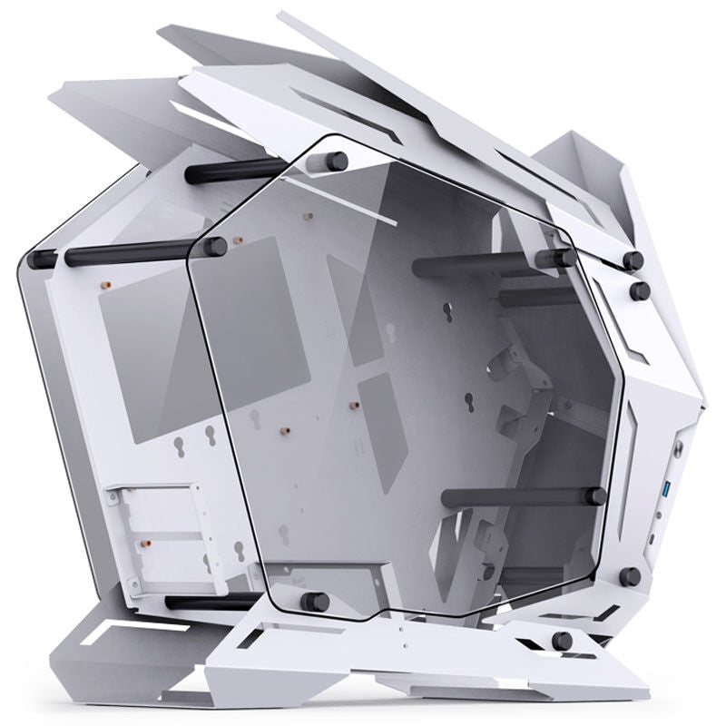 Montert Jonsbo MOD3 Mini Micro-ATX showcase-kabinett med lys