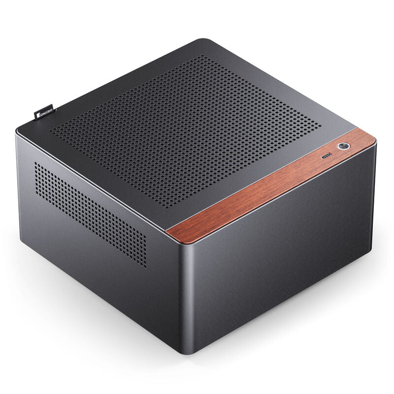 Jonsbo N10 Mini-ITX NAS-kabinett minitårn svart forfra