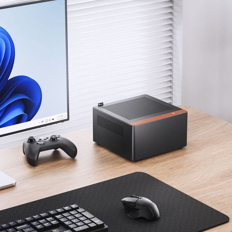 Jonsbo N10 Mini-ITX NAS-kabinett minitårn svart bakside