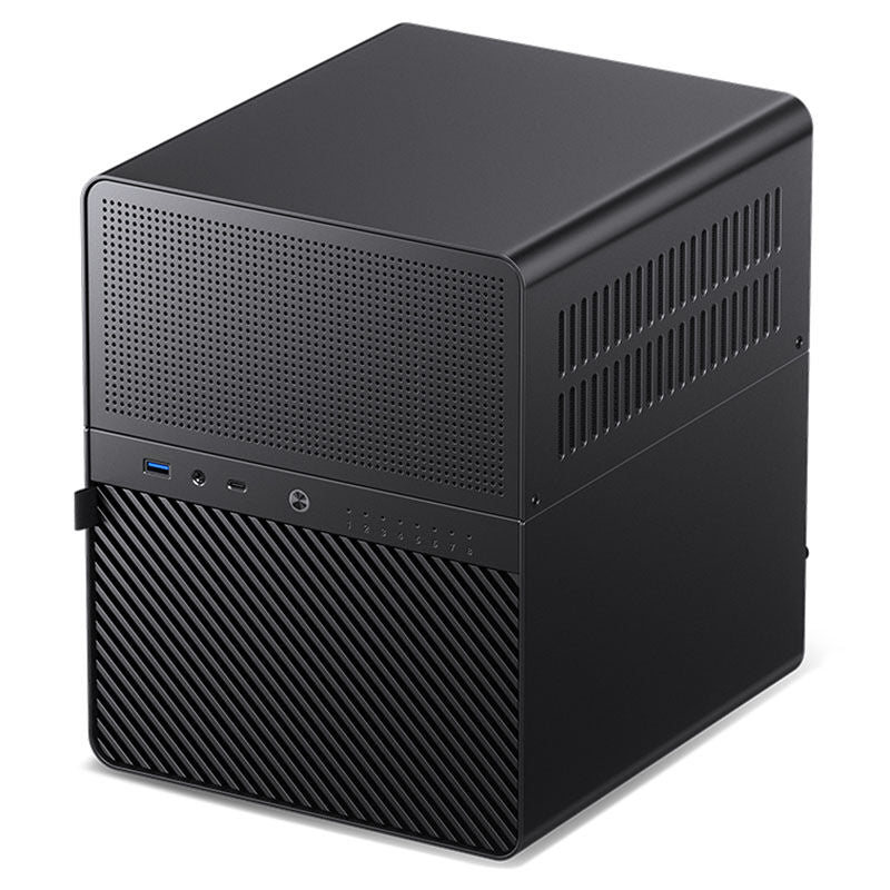 Jonsbo N3 NAS-kabinett Mini-ITX svart detalj av frontpanel
