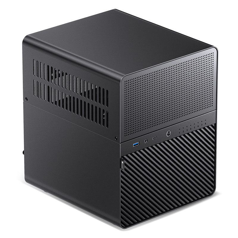 Jonsbo N3 NAS-kabinett Mini-ITX svart forfra