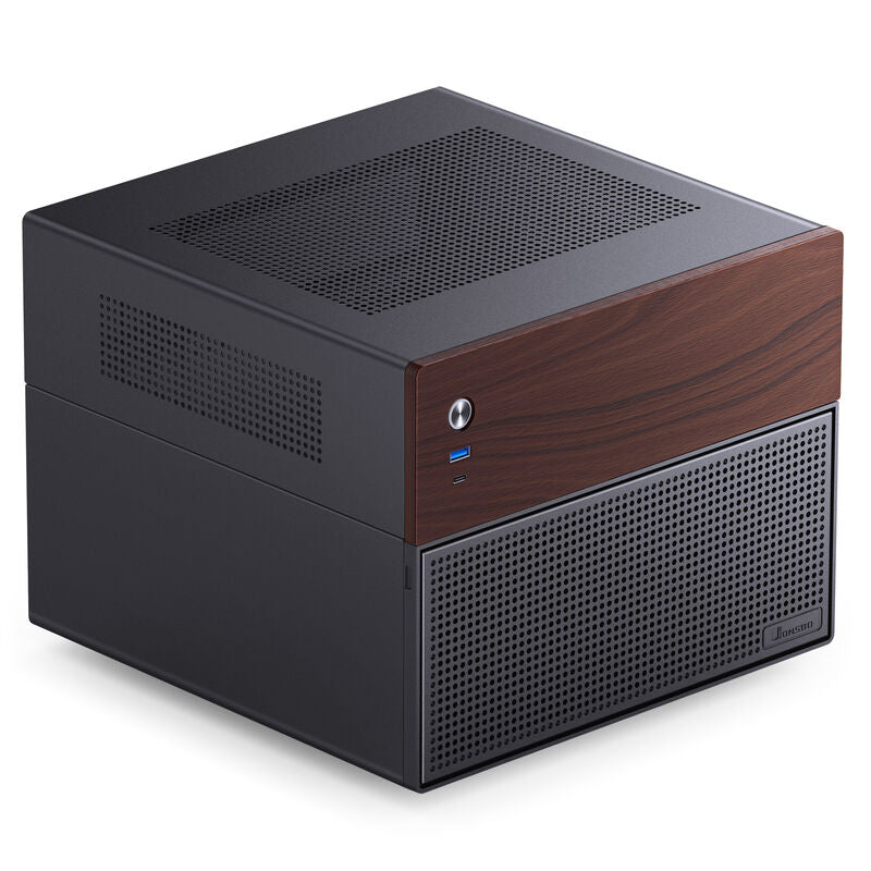 Jonsbo N4 NAS-kabinett Micro-ATX 6x 3,5" hot-swap svart forfra
