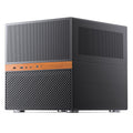 Jonsbo N6 NAS-kabinett Micro-ATX stål/mesh svart forfra