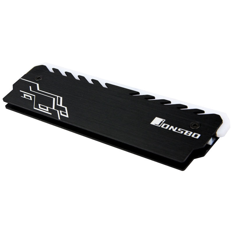 Montert Jonsbo NC-1 RGB RAM-kjøler svart på RAM-modul