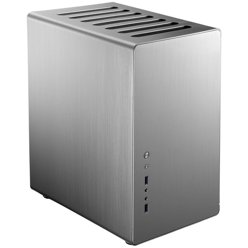 Jonsbo RM2 kabinett midtårn ATX aluminium sølv forfra