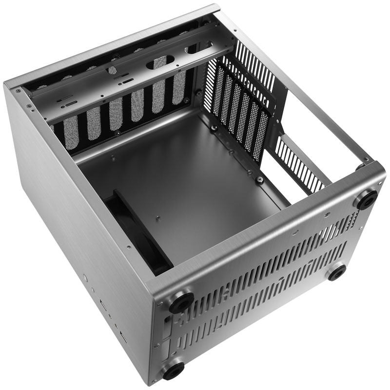 Jonsbo RM2 kabinett midtårn ATX aluminium sølv montert i PC