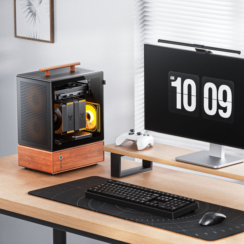 Jonsbo T7 kabinett midtårn mATX herdet glass svart bakside