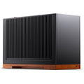 Jonsbo T9 Black Mini-ITX kabinett PCIe 5.0 riserkabel svart forfra