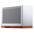 Jonsbo T9 Mini-ITX kabinett PCIe 5.0 riserkabel sølv forfra