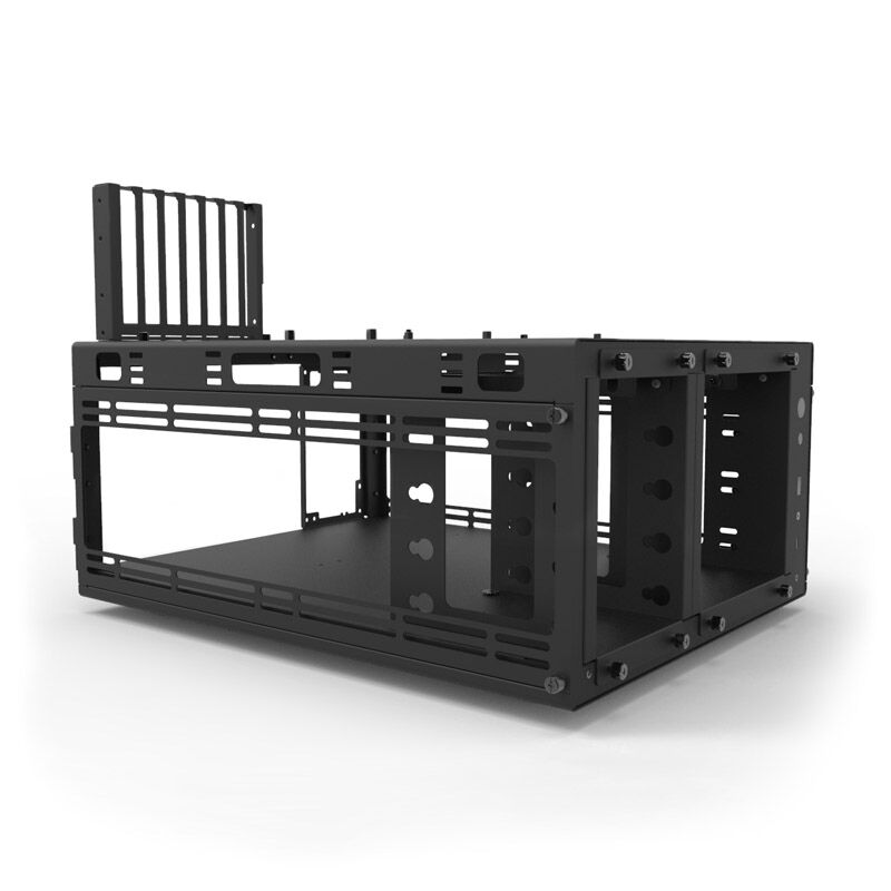 Montert Jonsbo TB01 Benchtable kabinett E-ATX svart med hovedkort