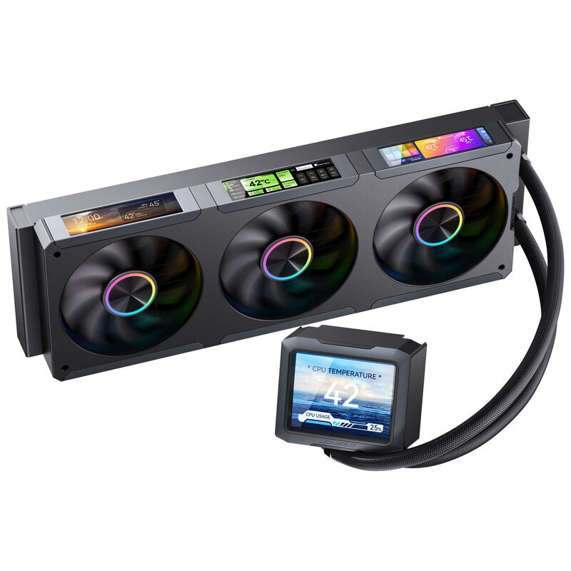 Jonsbo TF3-360SCB AIO vannkjøling 360 mm ARGB LCD-skjerm svart forfra