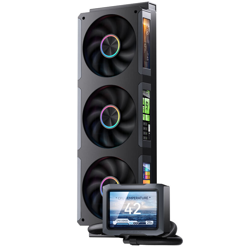 Jonsbo TF3-360SCB AIO vannkjøling 360 mm ARGB LCD-skjerm svart detalj på vifte