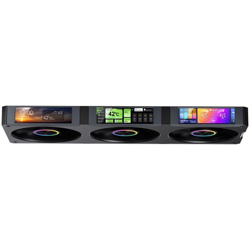 Jonsbo TF3-360SCB AIO vannkjøling 360 mm ARGB LCD-skjerm svart skjermdetalj
