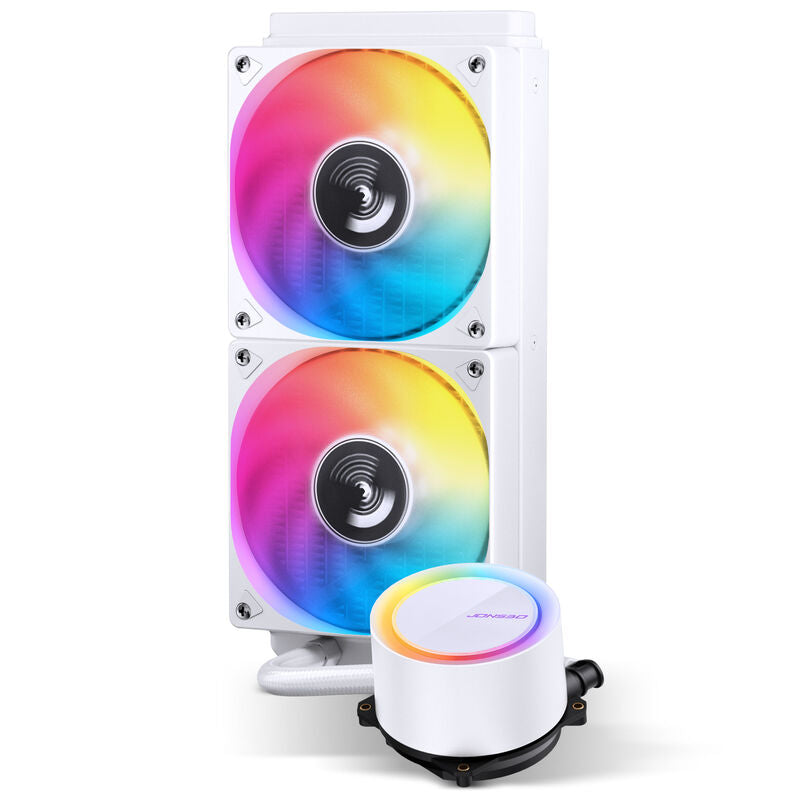 Jonsbo TG-240 AIO vannkjøling 240 mm ARGB hvit bakside