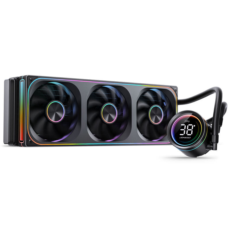 Jonsbo TH-360 AIO vannkjøling 360 mm ARGB segmentdisplay svart forfra