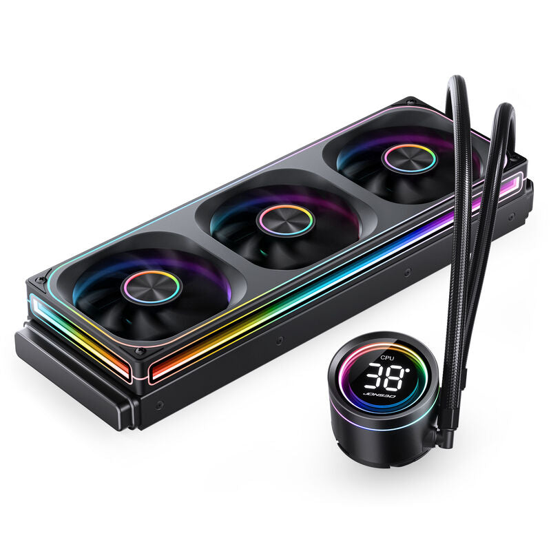 Jonsbo TH-360 AIO vannkjøling 360 mm ARGB segmentdisplay svart detalj