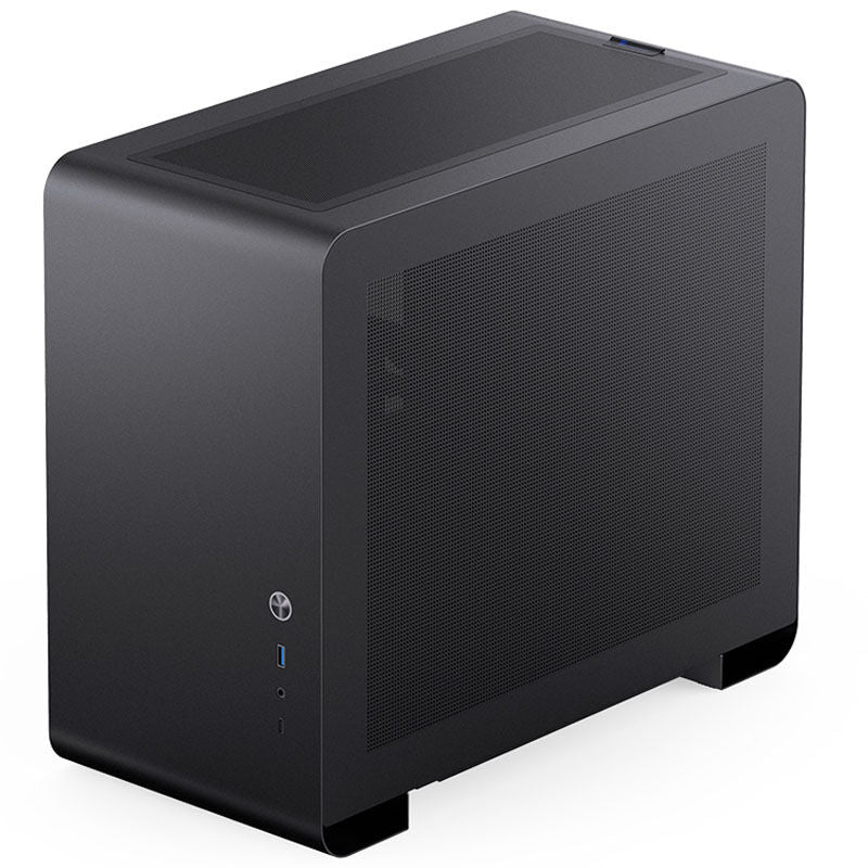 Jonsbo U4 Mini Mesh Micro-ATX kabinett svart detalj av mesh-sidepanel