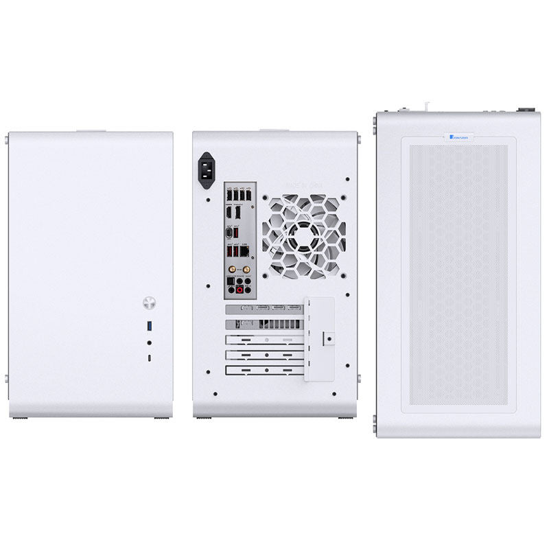 Jonsbo U4 Mini Micro-ATX kabinett herdet glass svart montert med komponenter