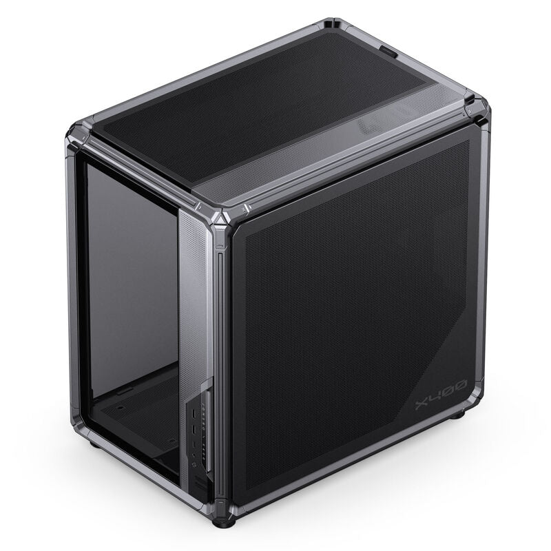 Jonsbo X400 kabinett midtårn ATX herdet glass grå bakside