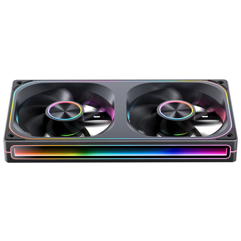 Nærbilde av Jonsbo ZA-240 Reverse Blade ARGB vifte 240 mm PWM svart med RGB-belysning