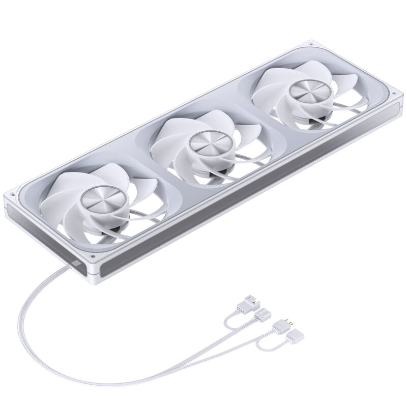 Jonsbo ZA-420WR PWM vifte 3x 140 mm ARGB reverse hvit detalj av ramme