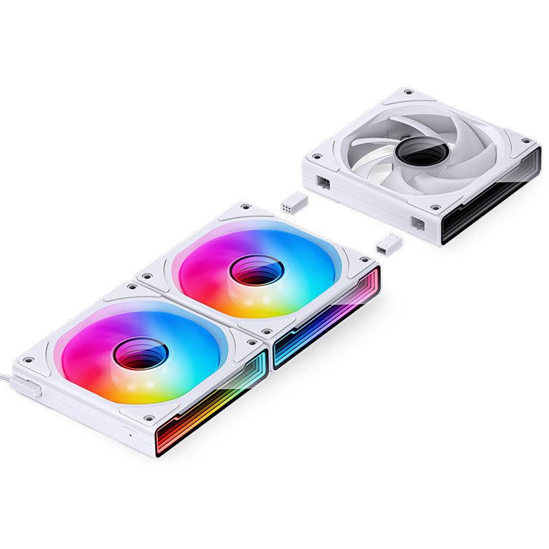 Jonsbo ZK-120W vifte 3-pakning 120 mm ARGB PWM hvit - Jonsbo