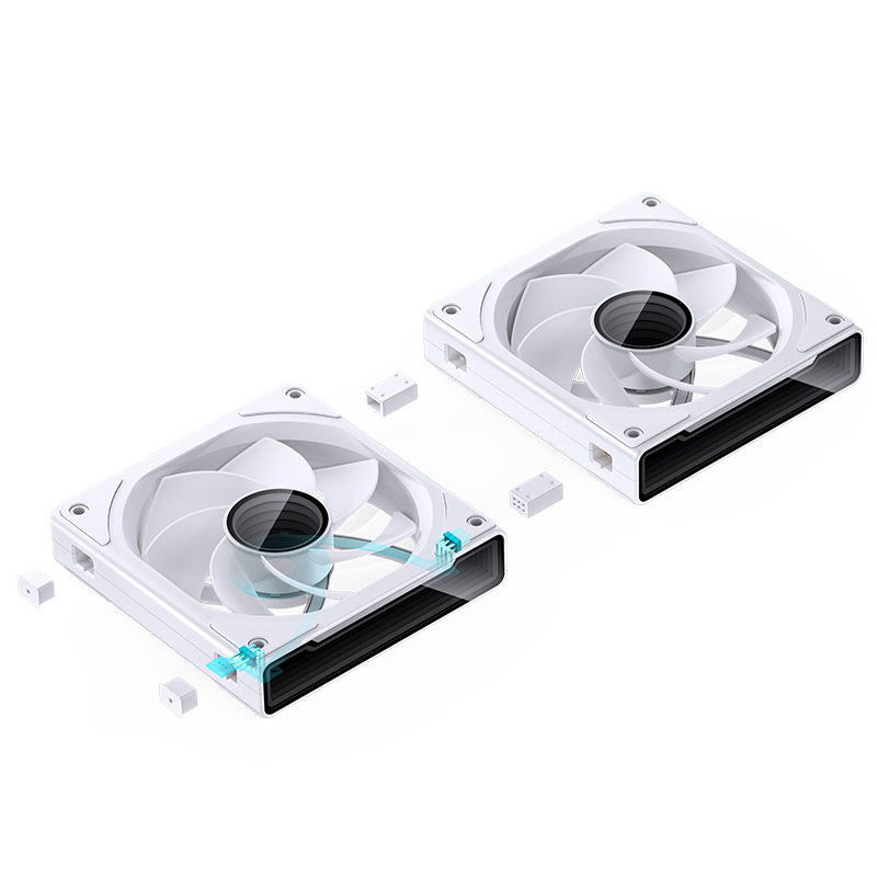 Jonsbo ZK-120WR 3-i-1 reverse vifte 120 mm ARGB hvit PWM - Jonsbo