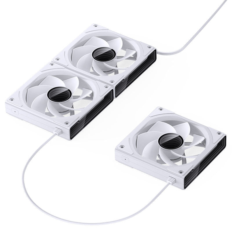 Jonsbo ZK-120WR 3-i-1 reverse vifte 120 mm ARGB hvit PWM - Jonsbo