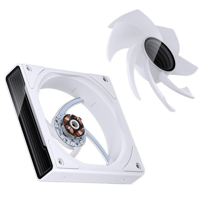 Jonsbo ZK-120WR 3-i-1 reverse vifte 120 mm ARGB hvit PWM - Jonsbo
