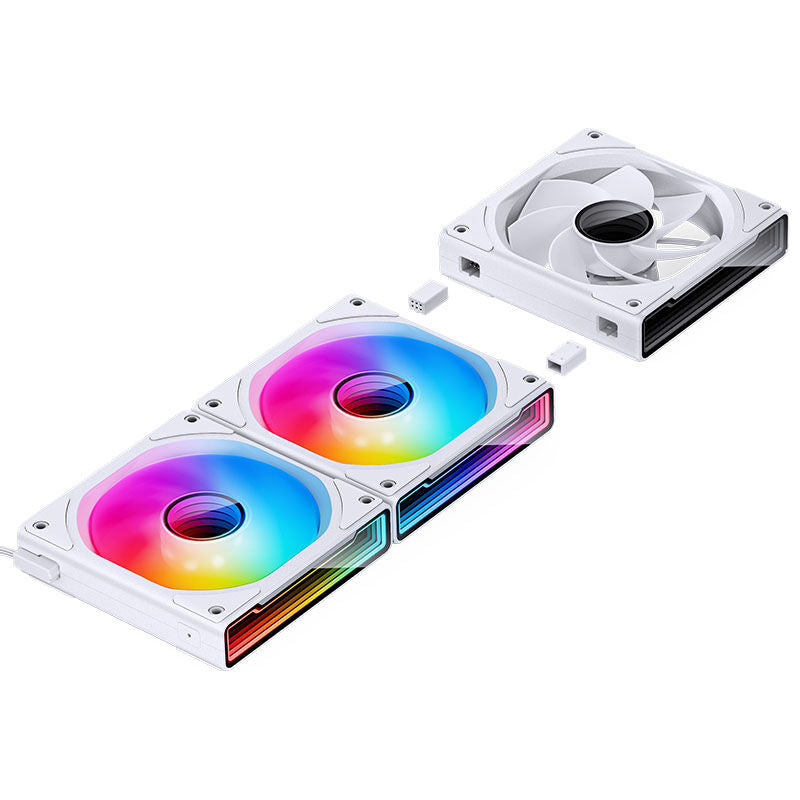 Jonsbo ZK-120WR 3-i-1 reverse vifte 120 mm ARGB hvit PWM - Jonsbo