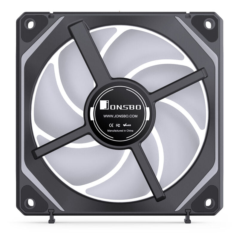 Jonsbo ZL-120BR reverse vifte 3-pakk 120 mm PWM ARGB svart vifteblad nærbilde
