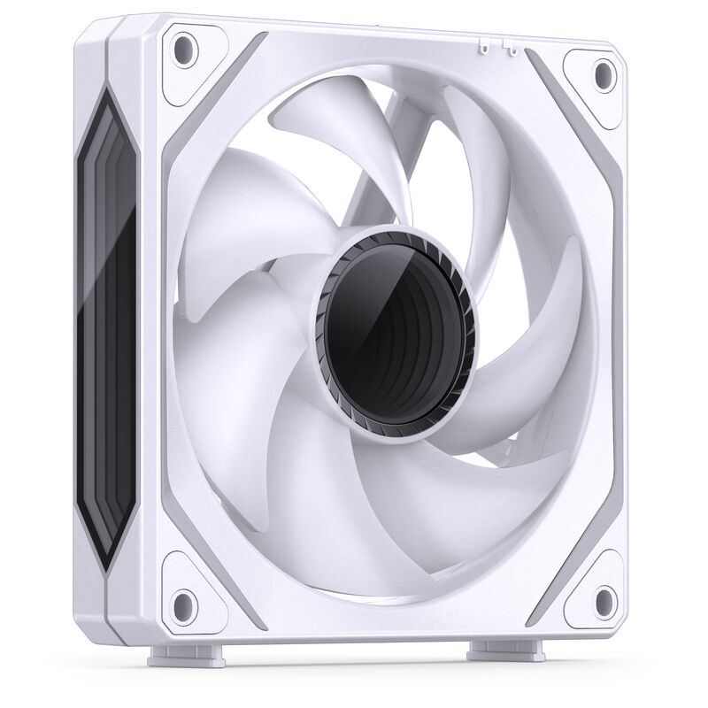 Nærbilde av Jonsbo ZL-120W PWM ARGB vifte 3-pack 120 mm hvit