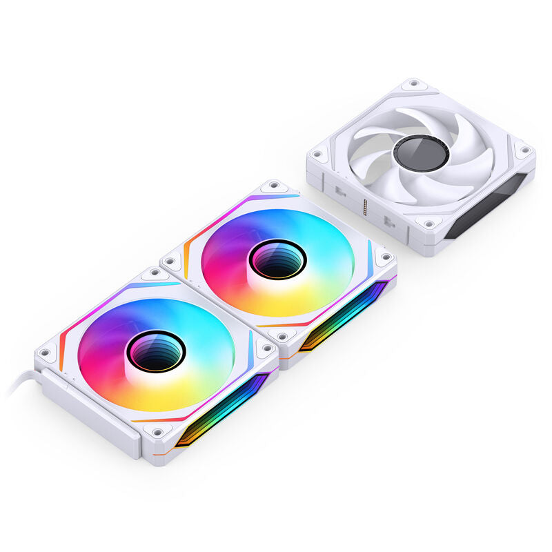 Jonsbo ZL-120W PWM ARGB vifte 3-pack 120 mm hvit vifte ramme