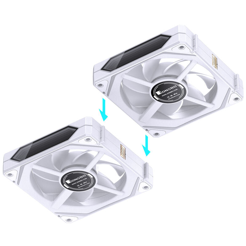 Jonsbo ZL-120W PWM ARGB vifte 3-pack 120 mm hvit pakning