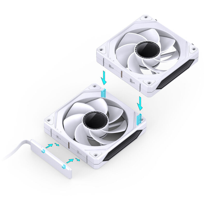 Jonsbo ZL-120WR Reverse Blade PWM ARGB vifte 3-pack 120 mm - Jonsbo
