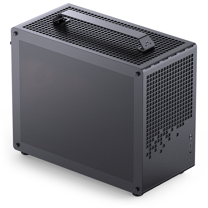 Jonsplus Z20 Mesh kabinett minitårn Micro-ATX svart forfra