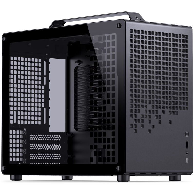 Jonsplus Z20 Micro-ATX kabinett med bærehåndtak svart forside