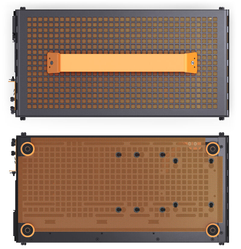 Oversikt over kjøleløsning i Jonsplus Z20 Micro-ATX kabinett svart/orange