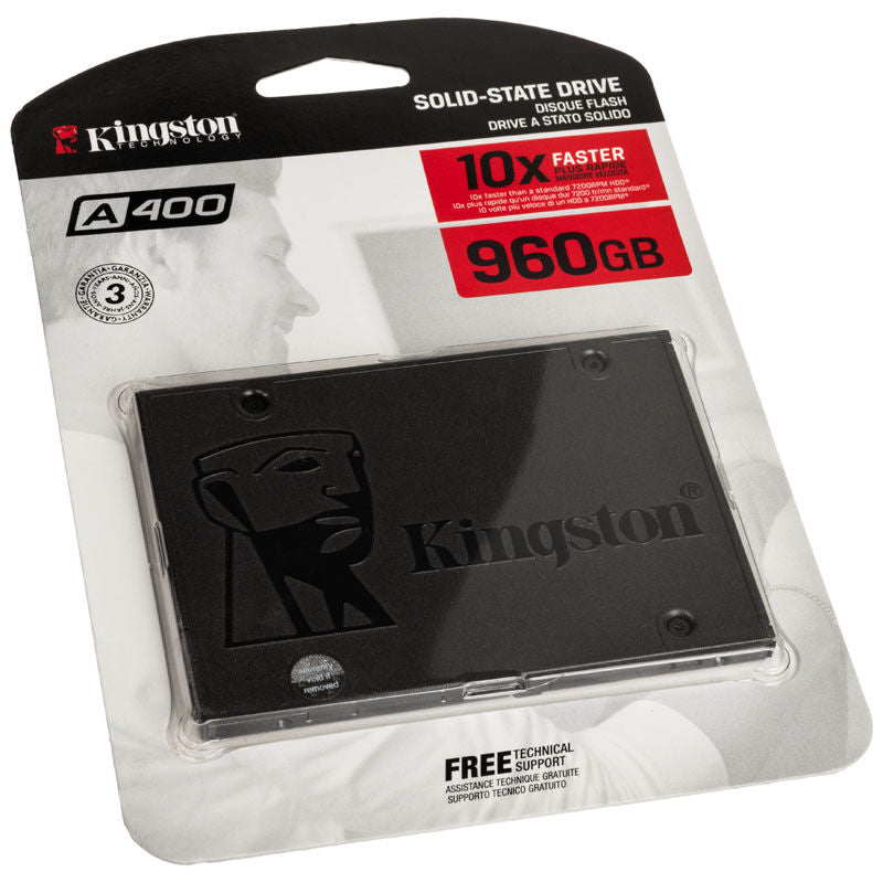 Kingston A400 2,5" SATA SSD 960 GB 520 MB/s montert i PC