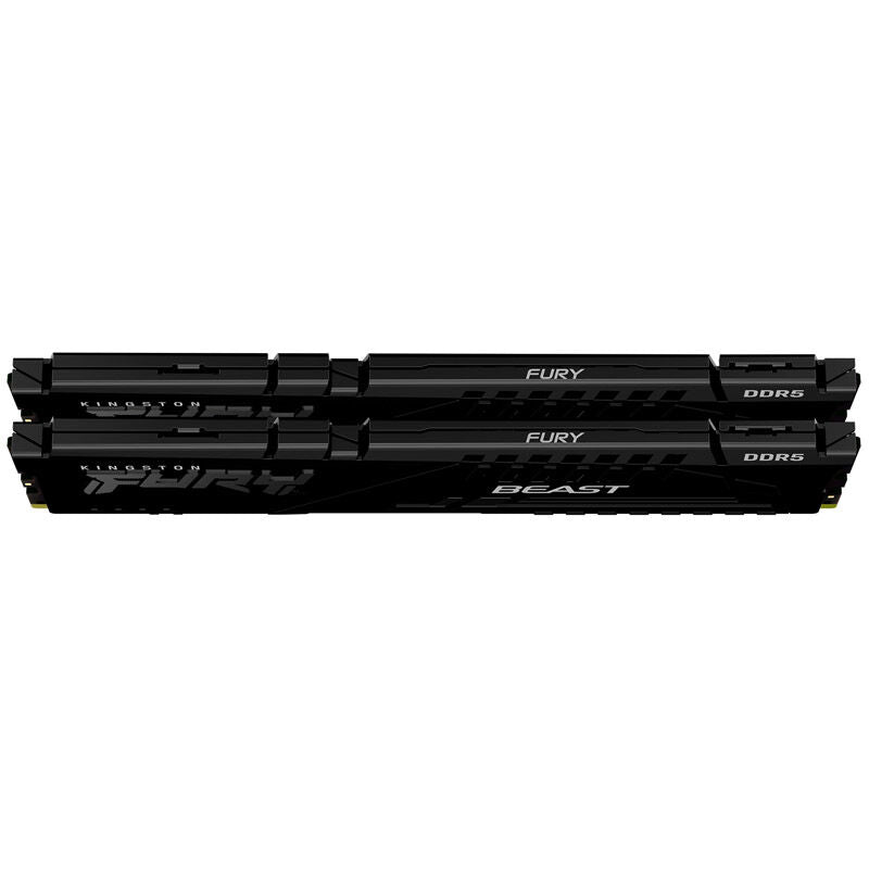 Kingston Fury Beast Black DDR5-5200 CL40 RAM 32 GB nærbilde av kjøleribbe