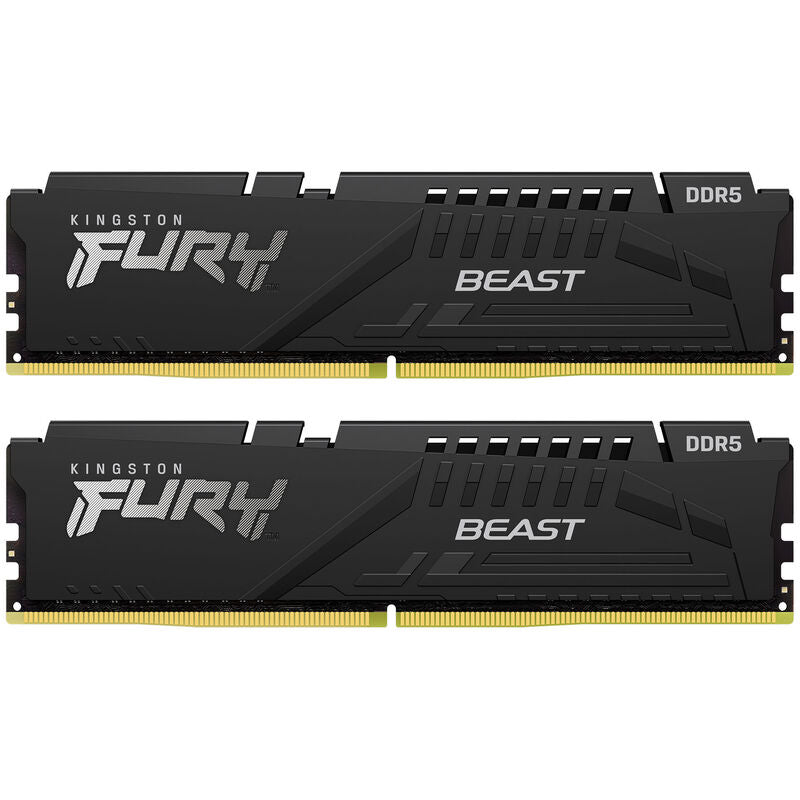 Kingston Fury Beast DDR5-6000 CL36 EXPO XMP RAM 64 GB svart forfra
