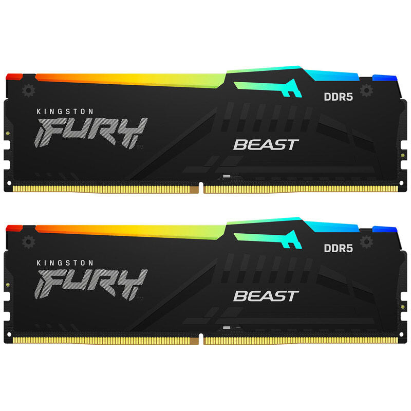 Kingston Fury Beast RGB DDR5-5600 CL40 RAM 16 GB svart bakside