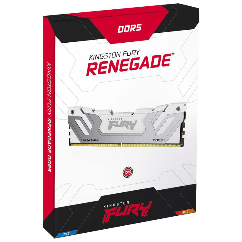 Nærbilde av Kingston Fury Renegade DDR5-8400 CL40 CUDIMM RAM 48 GB hvit