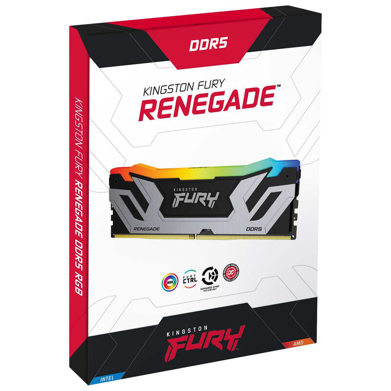 Kingston Fury Renegade RGB DDR5-8400 CL40 CUDIMM RAM 48 GB detalj av kjøler