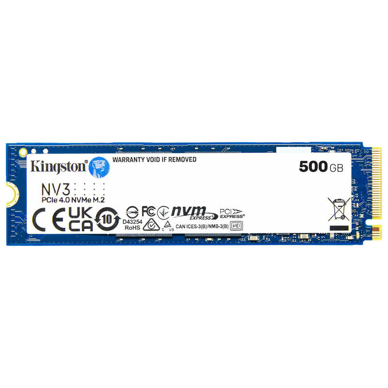 Kingston NV3 NVMe SSD 500 GB PCIe 4.0 M.2 2280 bakside