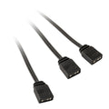 Kolink ARGB 1-2 splitterkabel 3-pin 30 cm svart forfra