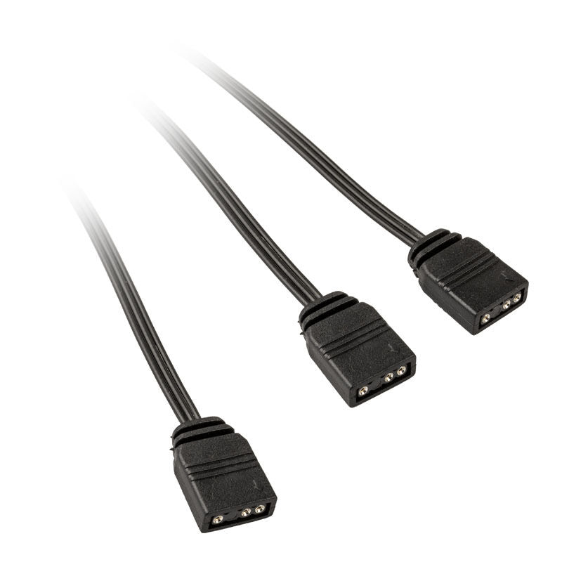 Kolink ARGB 1-2 splitterkabel 3-pin 30 cm svart forfra